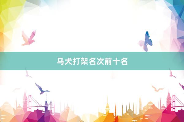马犬打架名次前十名